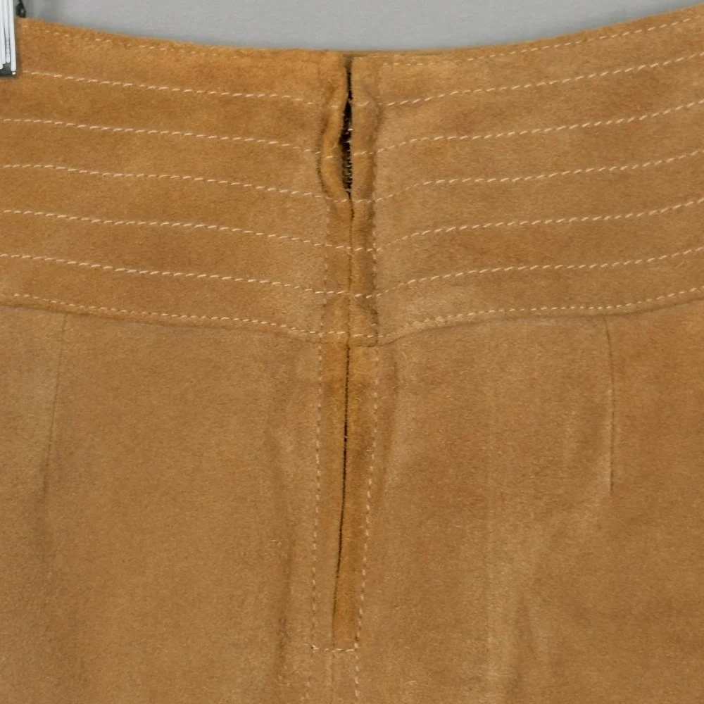 Free‎ People Modern Love Suede Mini Skirt Tan Brown Boho Western Size 4